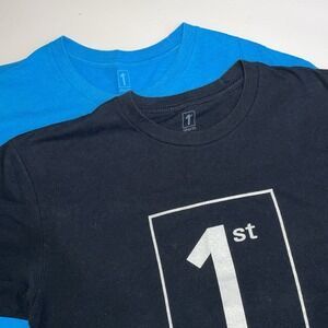 LOT OF 2 1st Phorm‎ T-Shirt Mens Small Black Blue Short Sleeve Gym Core Values